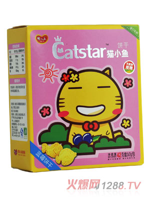 嬰兒樂(lè)貓小魚(yú)藍(lán)莓餅干