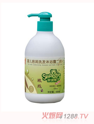 樹袋熊橄欖嬰兒倍潤(rùn)洗發(fā)沐浴露二合一500ml
