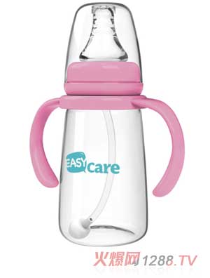 伊斯卡爾160mlPP自動標(biāo)準(zhǔn)口徑奶瓶（紅）