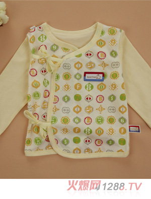 金色小魚(yú)純棉素色單面數(shù)字半背合同衫