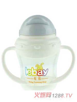 陽光兔企鵝吸管訓練杯180ML灰色