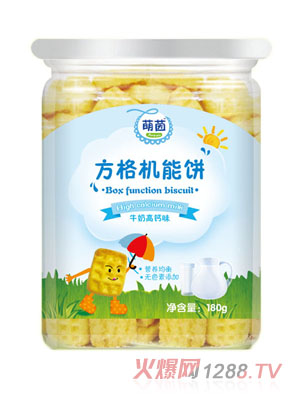 萌茵方格餅牛奶高鈣機(jī)能餅干