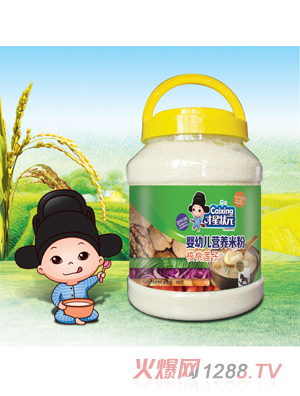 才星狀元嬰幼兒營養(yǎng)米粉-核桃蓮子透明桶裝