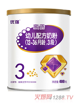 圣元優(yōu)強(qiáng)蜜蓓幼兒配方奶粉（12-36月齡，3段）400g