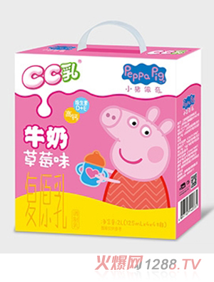 小豬佩奇CC乳復原乳調制乳草莓味125ml×16